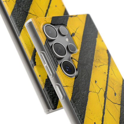Yellow Stripe Distress Samsung S24 Ultra Case - Soft