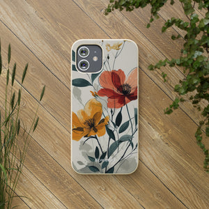 Serene Floral Harmony | Biodegradable Phone Case