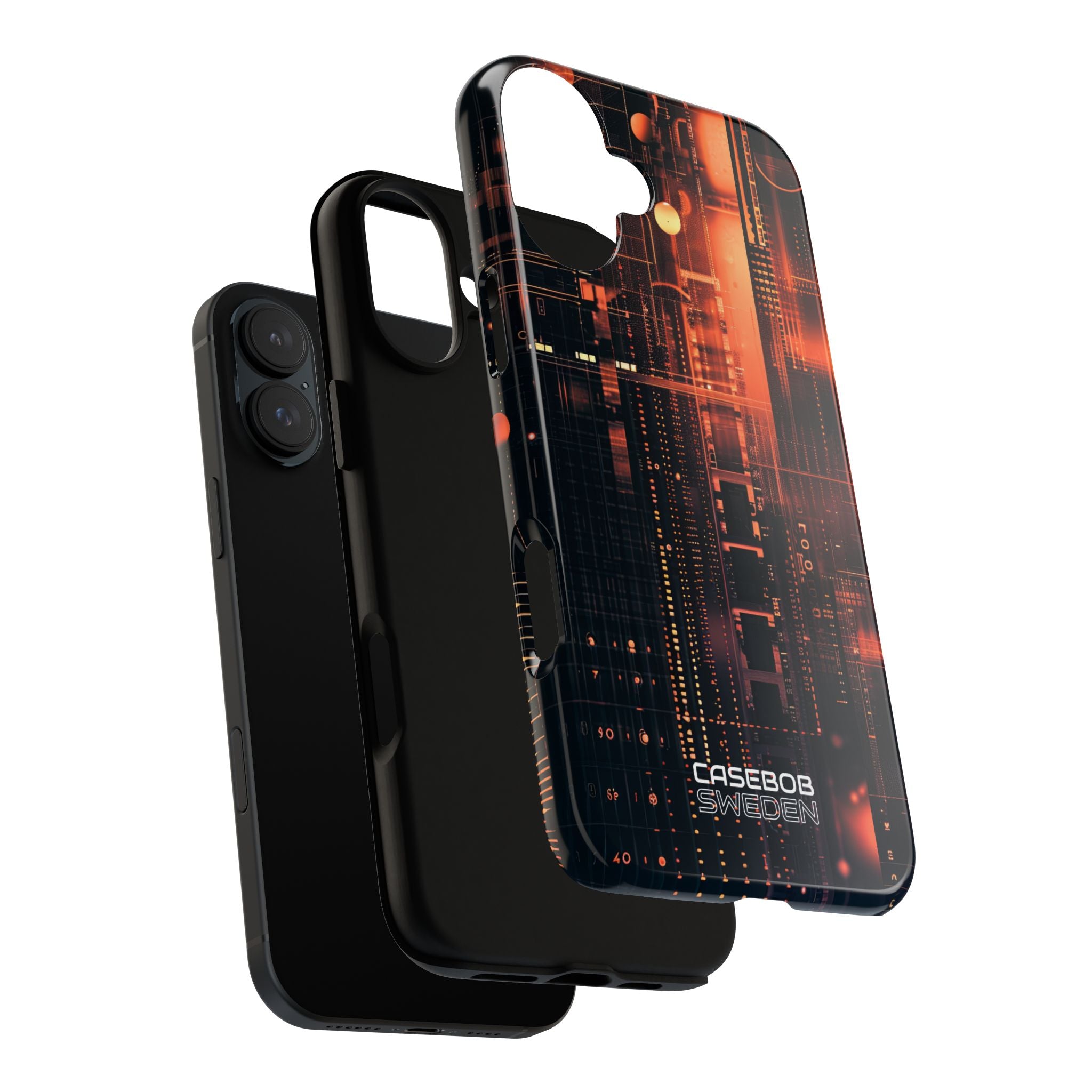 Neon Circuit Dreams iPhone 16 - Tough