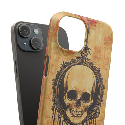 Gothic Skull Elegance iPhone 15 - Slim Phone Case