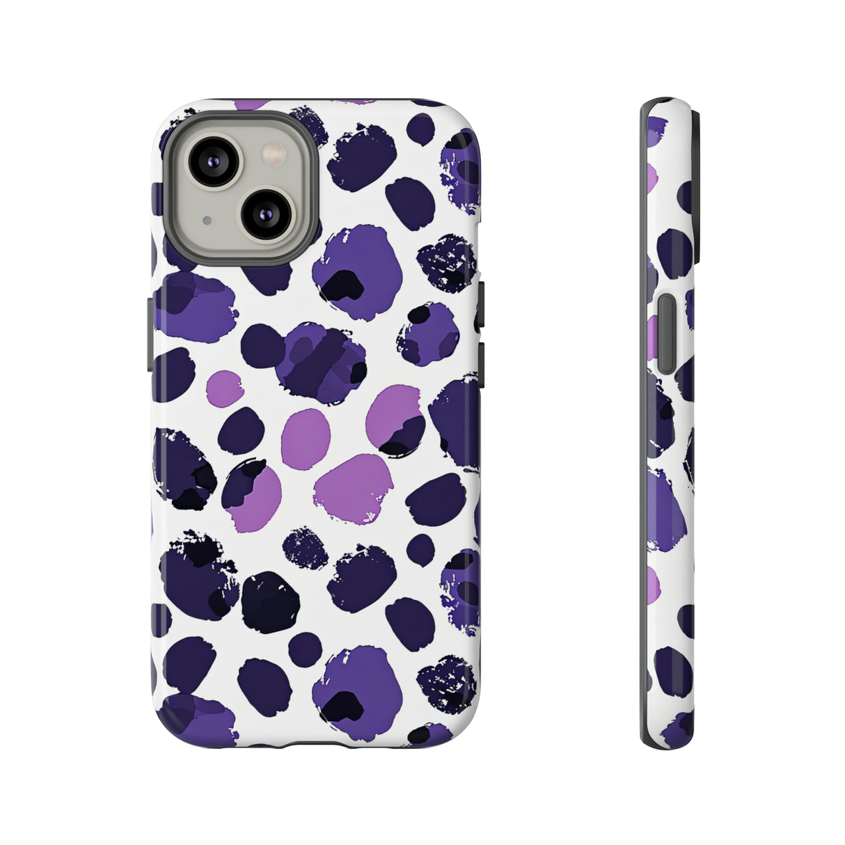 Purple Dots Abstract Minimal Case - Protective Phone Case