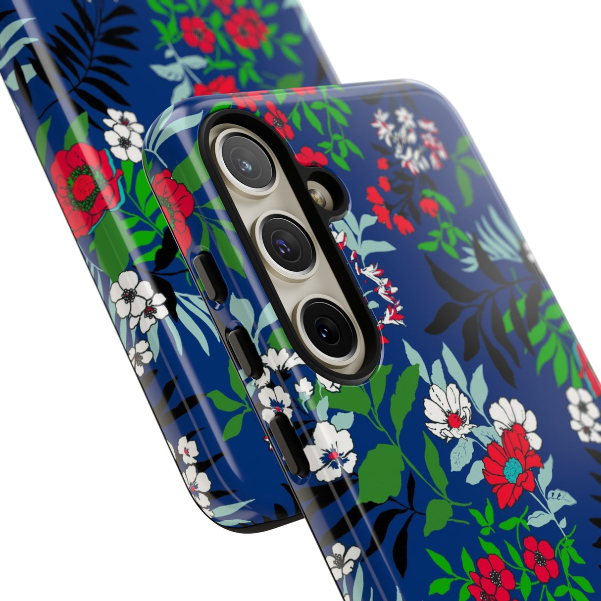 Blue Art Flowerfield - Protective Phone Case