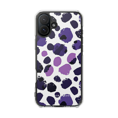 Purple Inkblots iPhone 16 - Clear Impact Phone Case