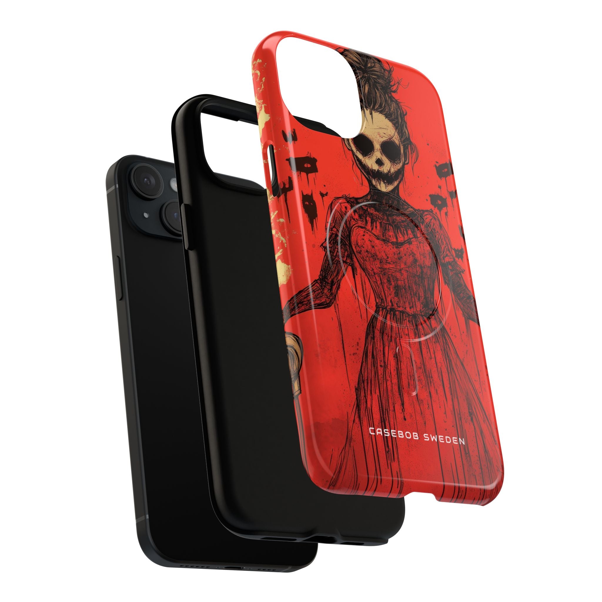 Haunting Scarlet Descent iPhone 15  Tough+ Phone Case