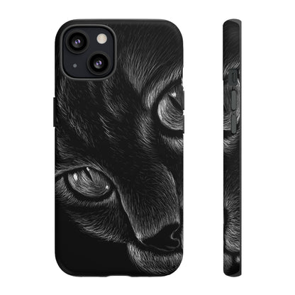 Pencil Drawing Cat - Protective Phone Case