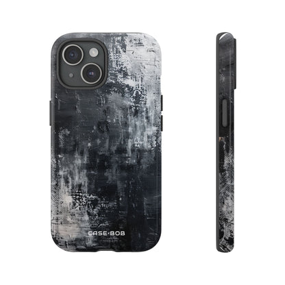 Textured Blackscape iPhone 15 Case - Tough