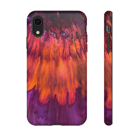 Orange Flow Ink Art iPhone Case (Protective) iPhone XR Matte Phone Case