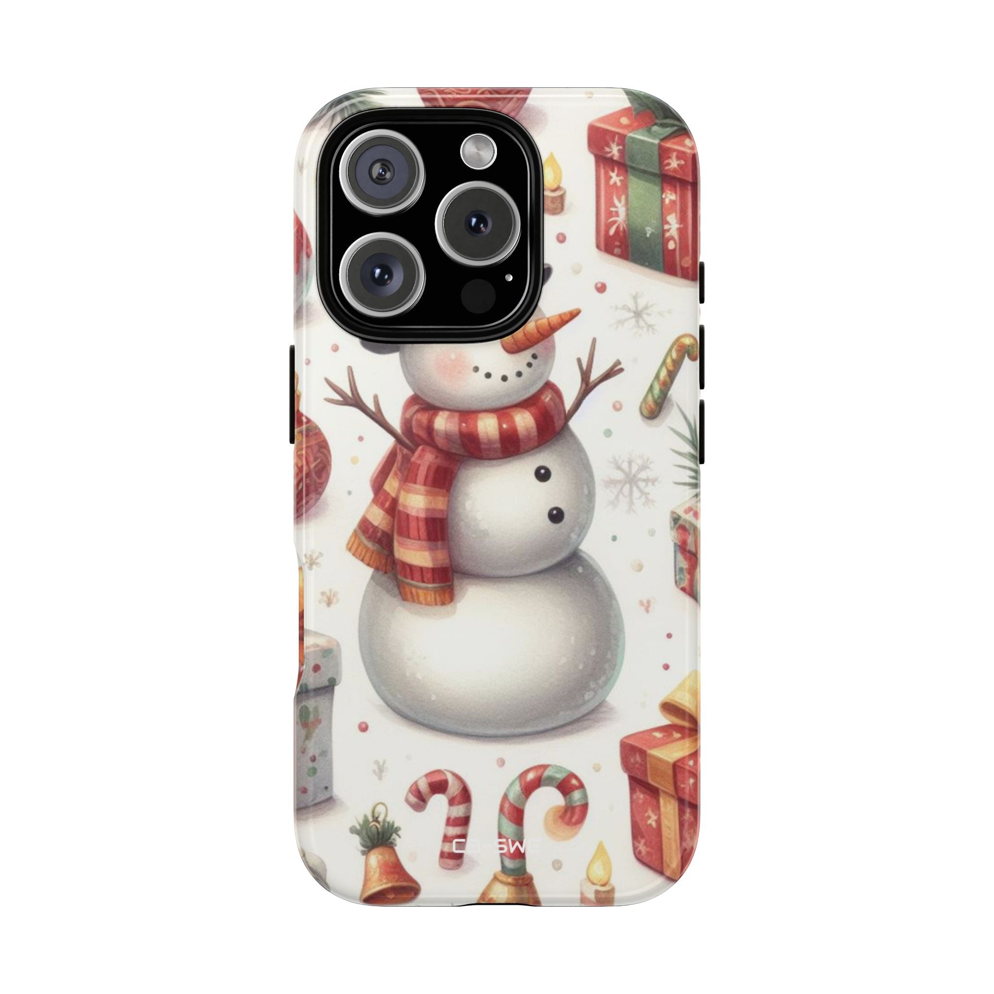 Snowman Wears Scarf - iPhone Case
