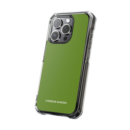 Olive Green - Clear Impact iPhone 15 Phone Case