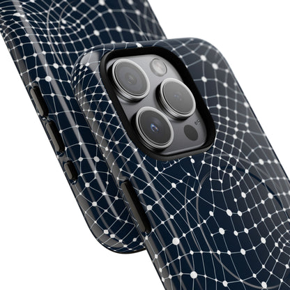 Warped Grid Web iPhone 15 - Tough+