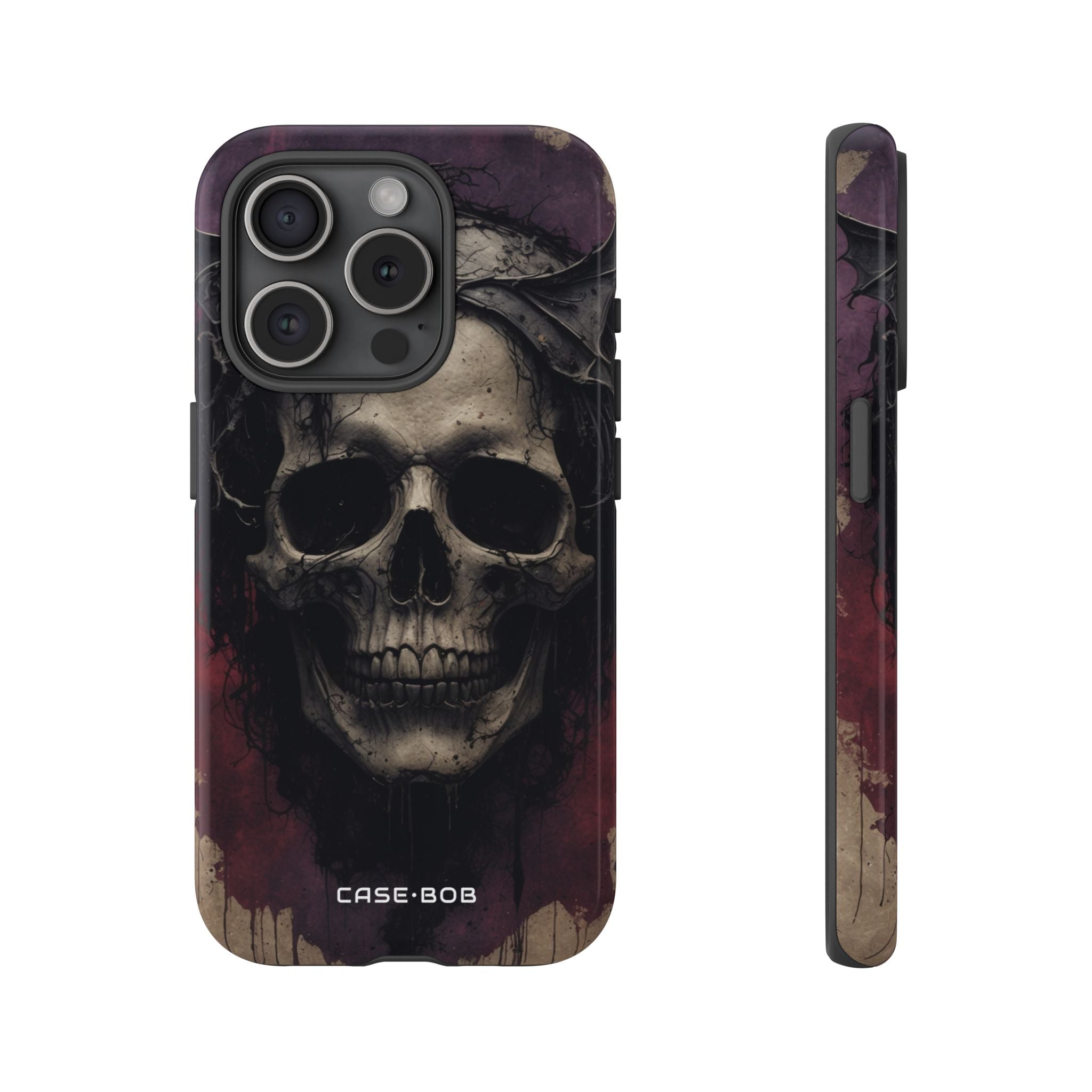 Gothic Skull Crown iPhone 15 Pro Case - Tough