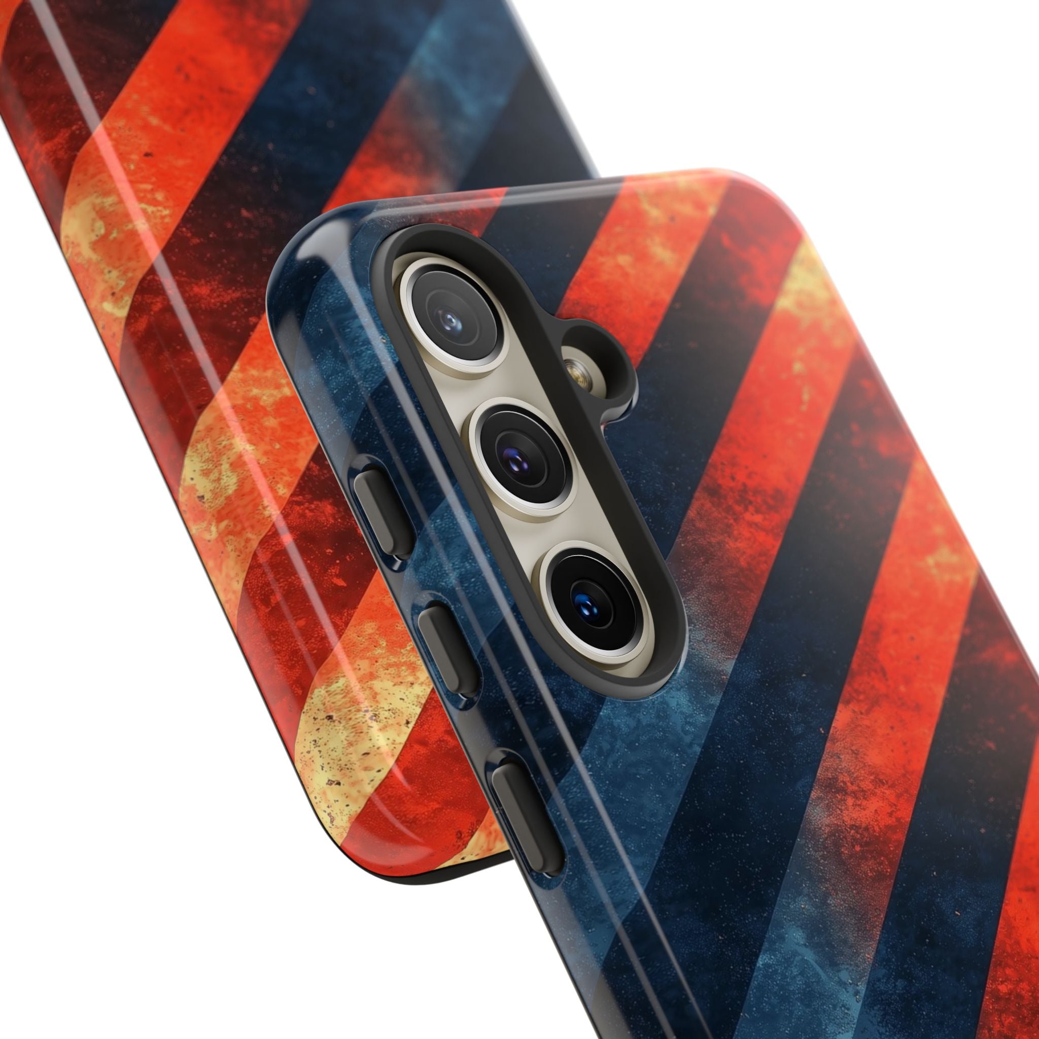 Diagonal Stripes Blaze Samsung S24 Case - Tough