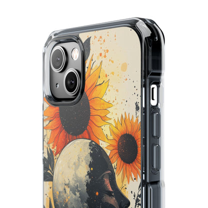 Sunflower Embraces Moon iPhone Case - Impact