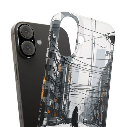 Urban Noir Streetscape iPhone 16 - Slim Phone Case