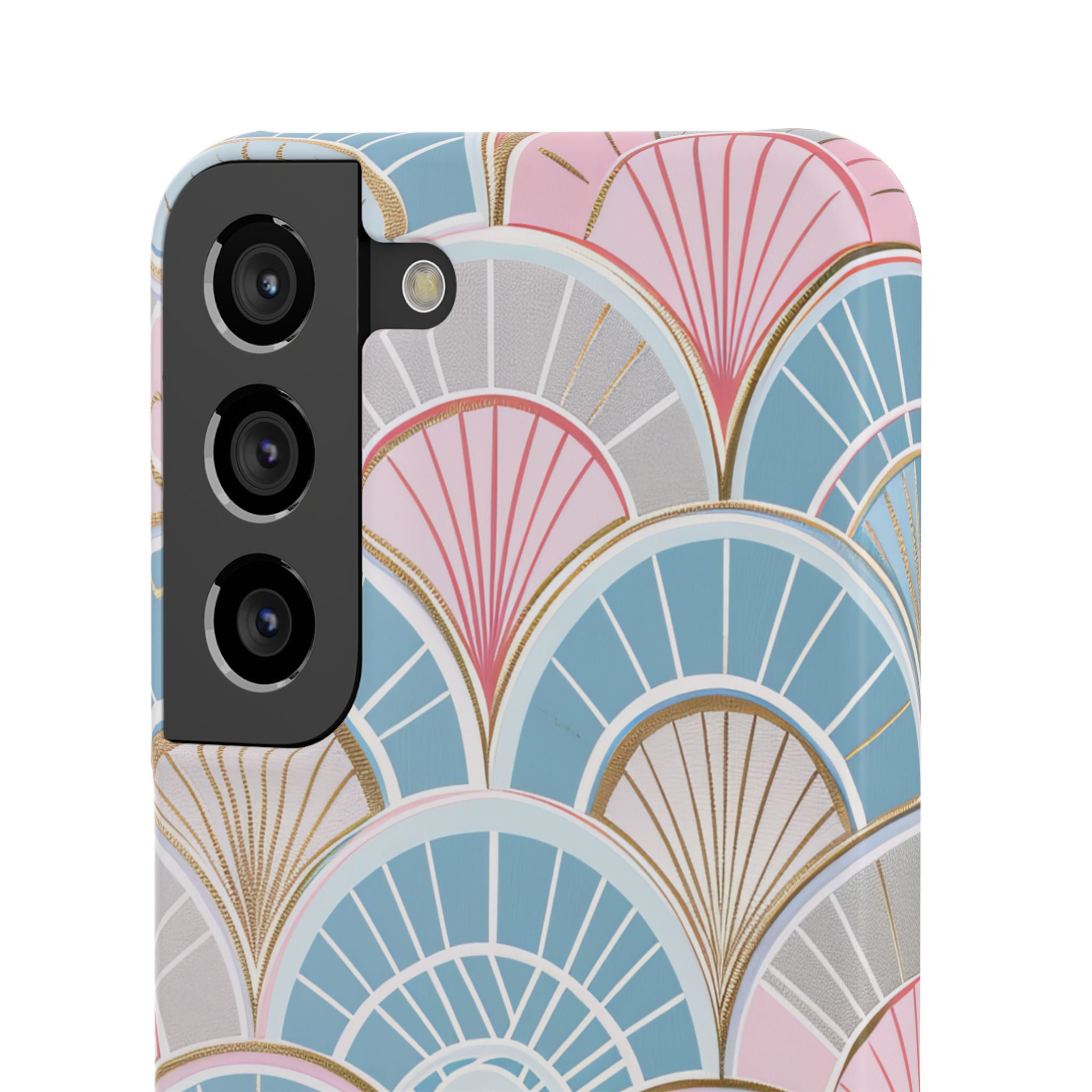 Art Deco Pastel Fan Pattern - Slim Samsung S22 Phone Case