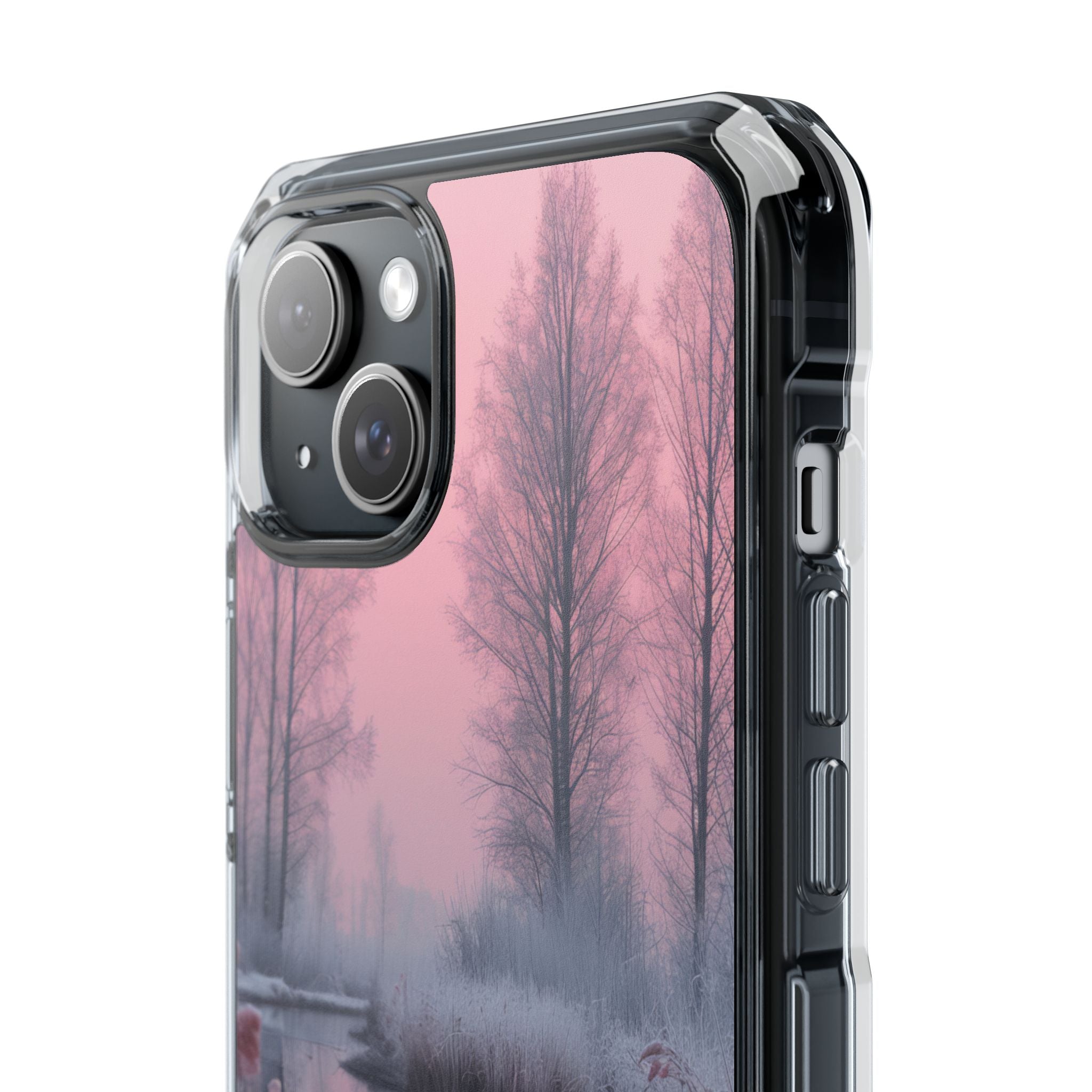 Pink Serenity Case - Clear Impact iPhone 15 Phone Case