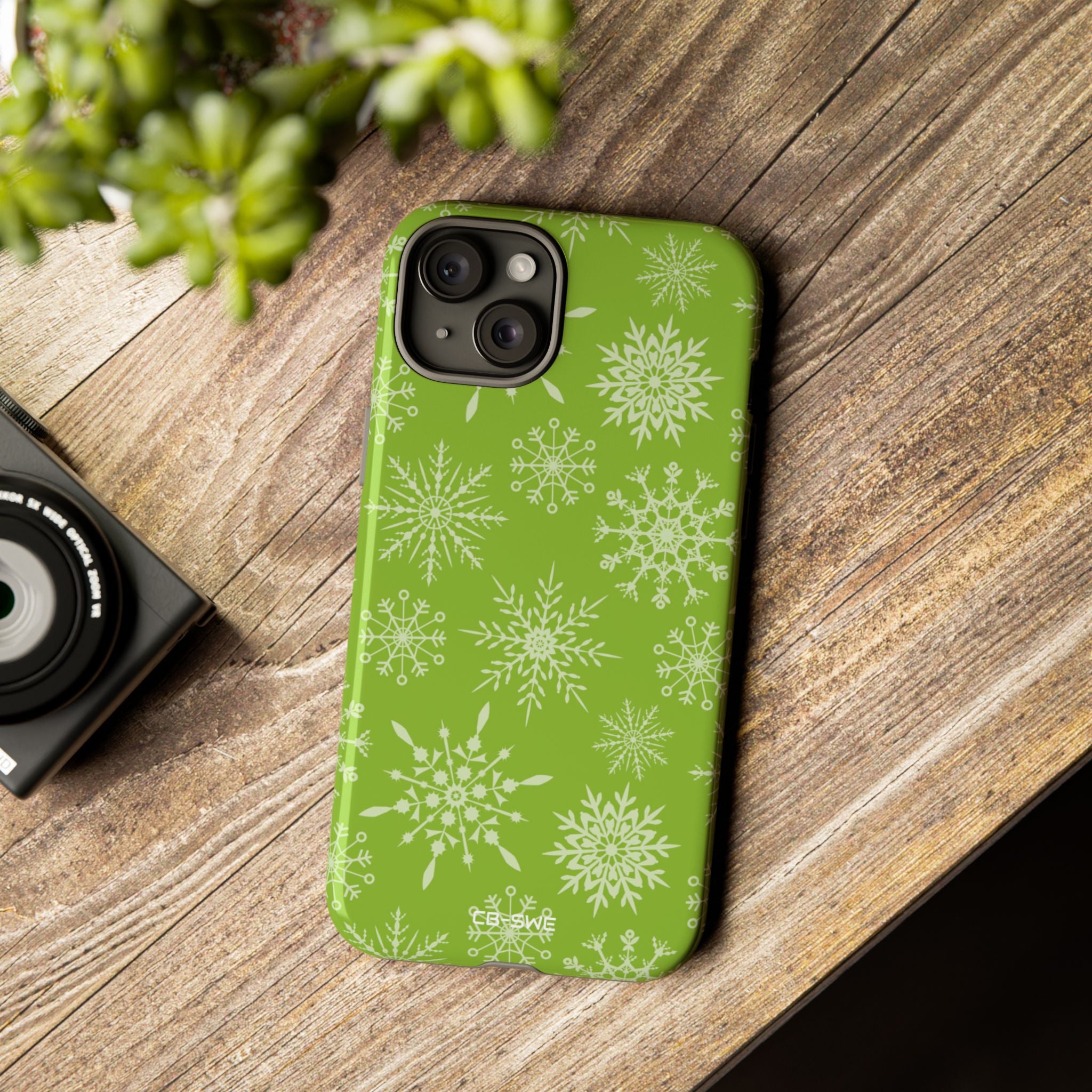 Snowflakes Dance Playfully - iPhone Case