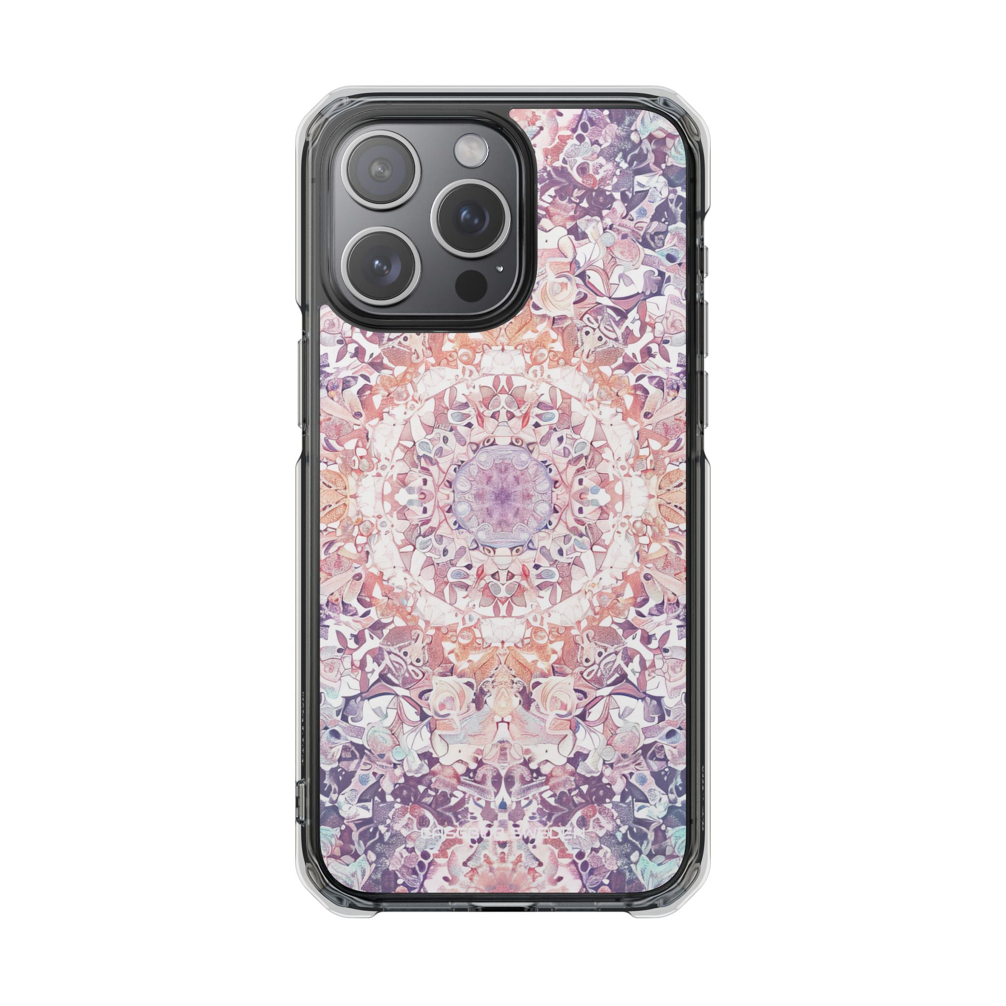 Purple Pink Mandala - Clear Impact iPhone 15 Phone Case