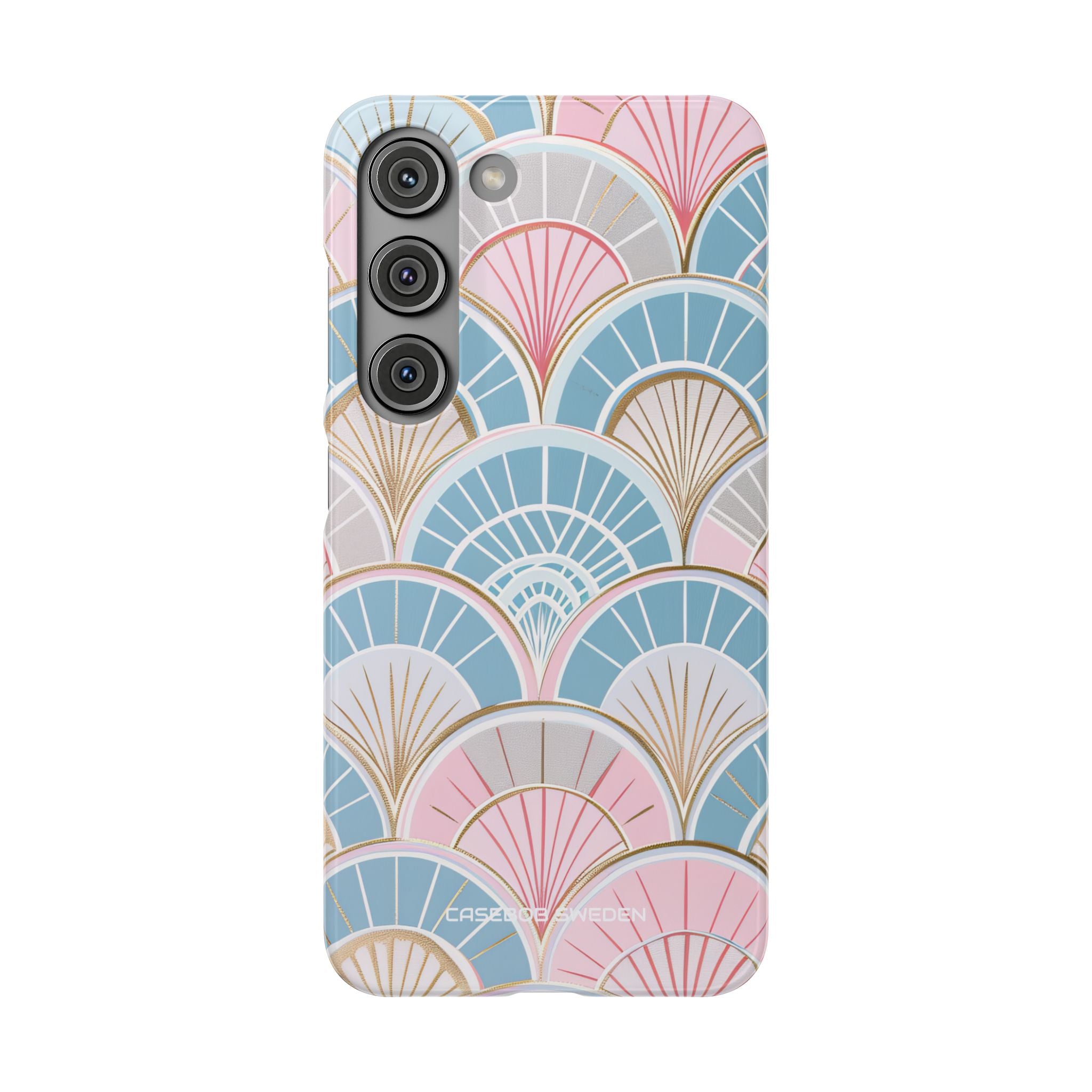 Art Deco Pastel Fan Pattern - Slim Samsung S23 Phone Case