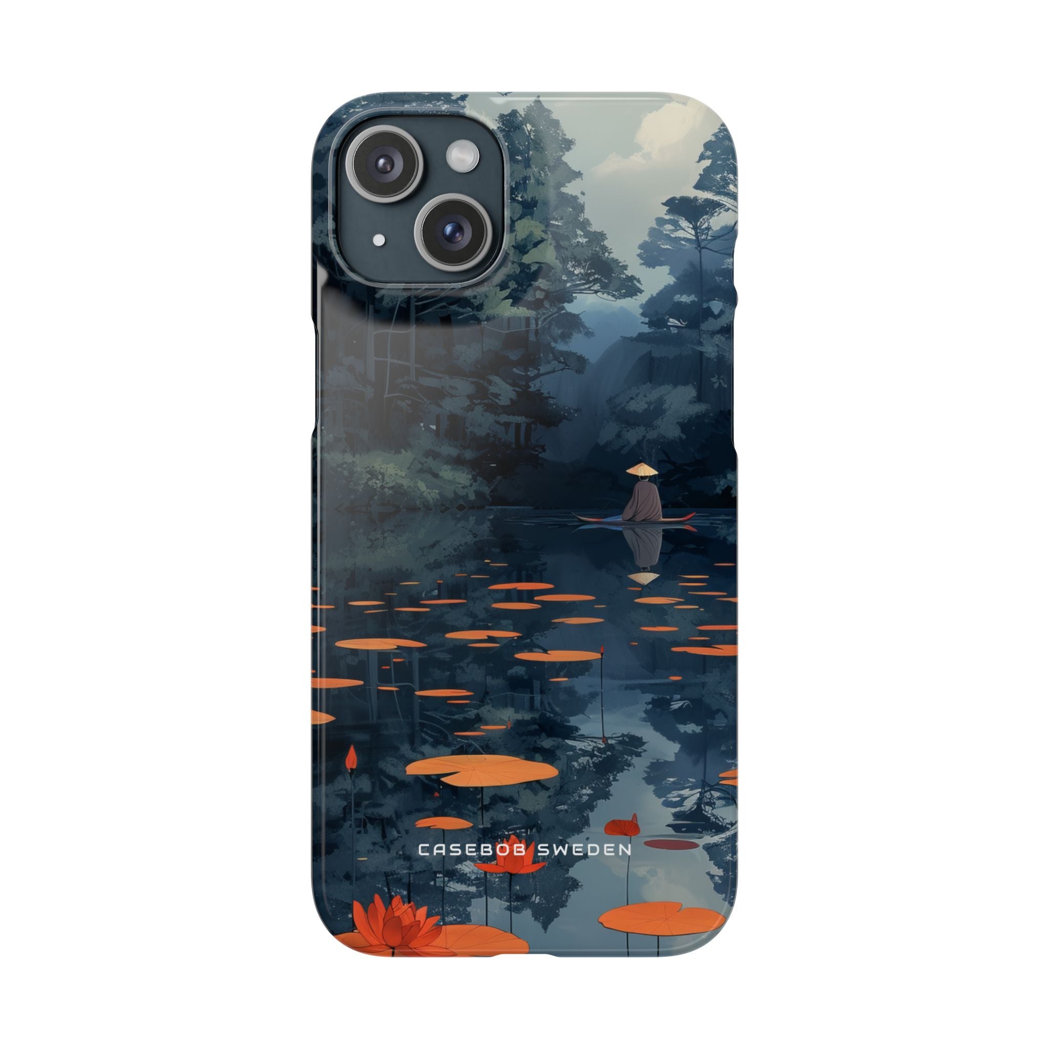 Tranquil Lotus Reflections iPhone 15 - Slim Phone Case