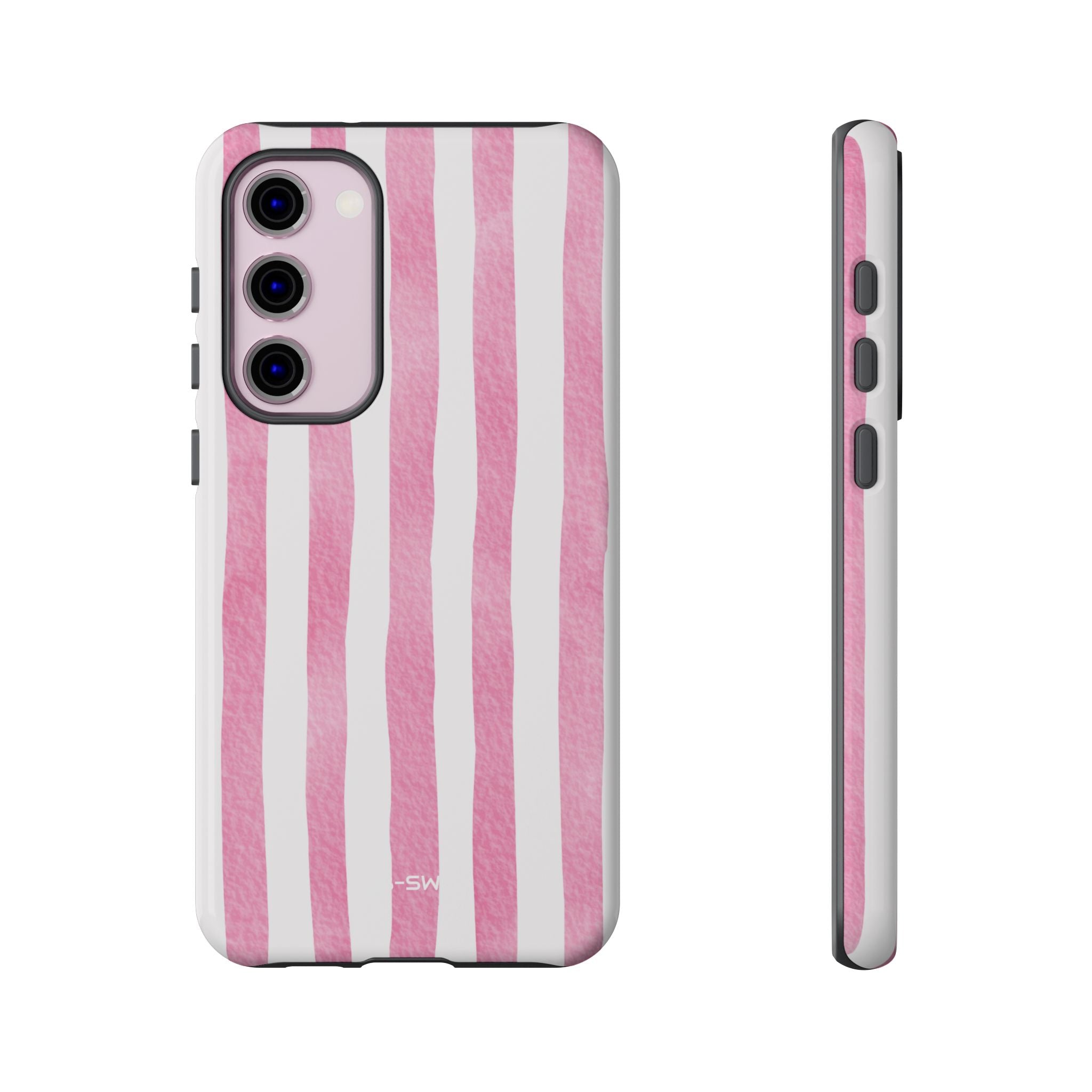Pink Watercolor Stripes - Samsung Case