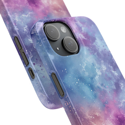 Cosmic Nebula Swirls - Slim iPhone 15 Phone Case