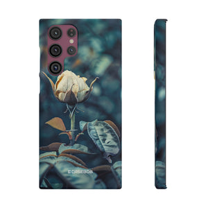 Teal Rosebud Serenade | Slim Phone Case for Samsung