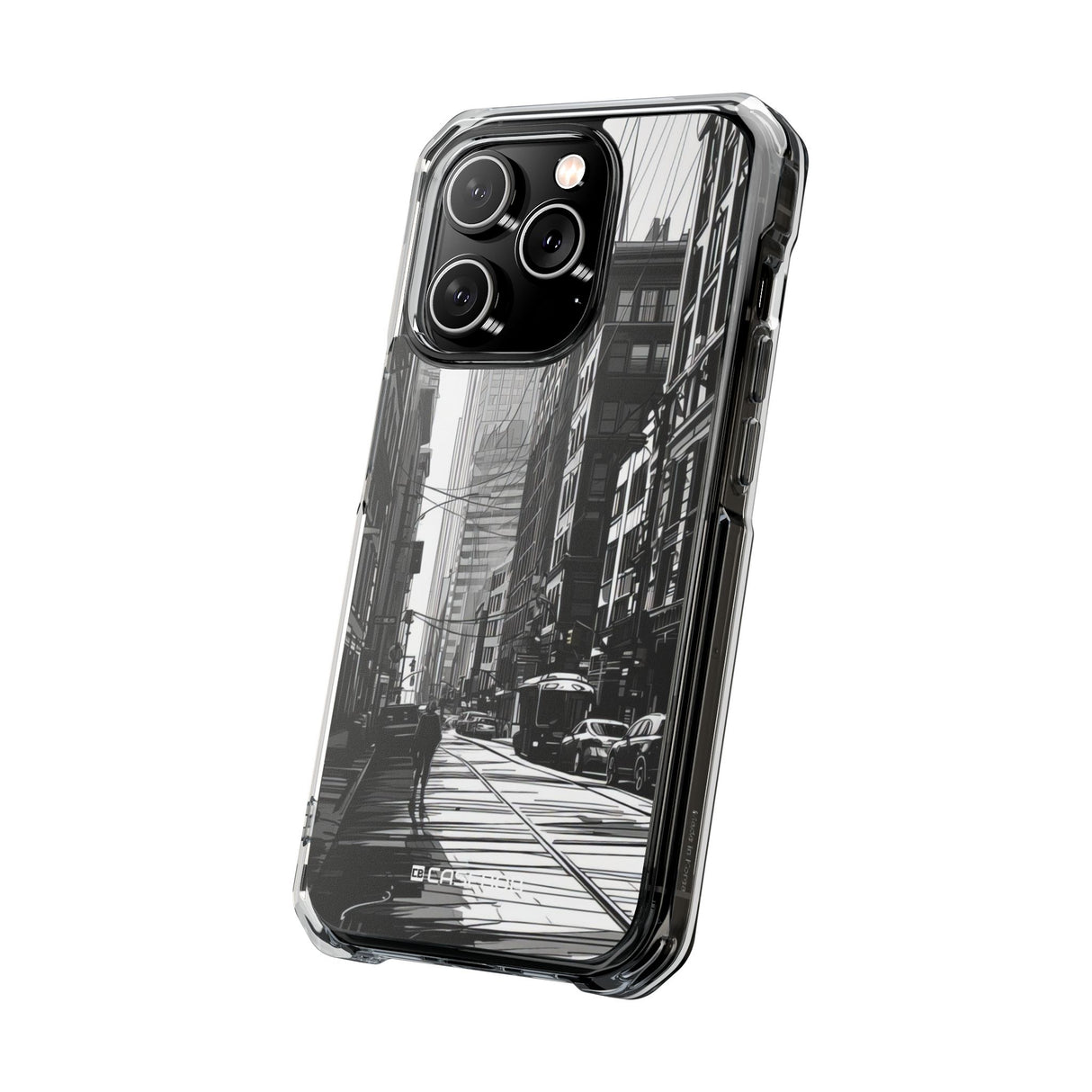 Noir Urban Serenity – Handyhülle für iPhone (Clear Impact – Magnetisch) 