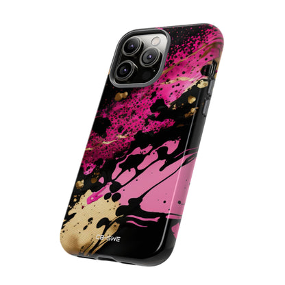 Dynamic Splatter Elegance - iPhone Case