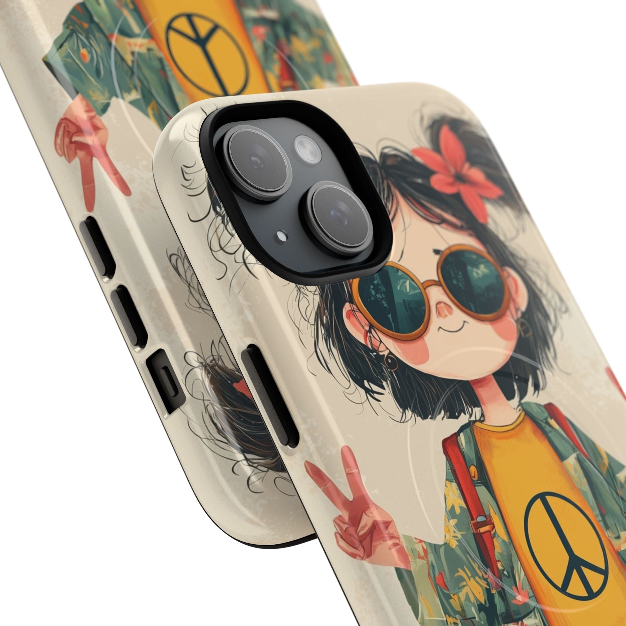 Peace Pigtails iPhone 15 Plus Case - Tough+