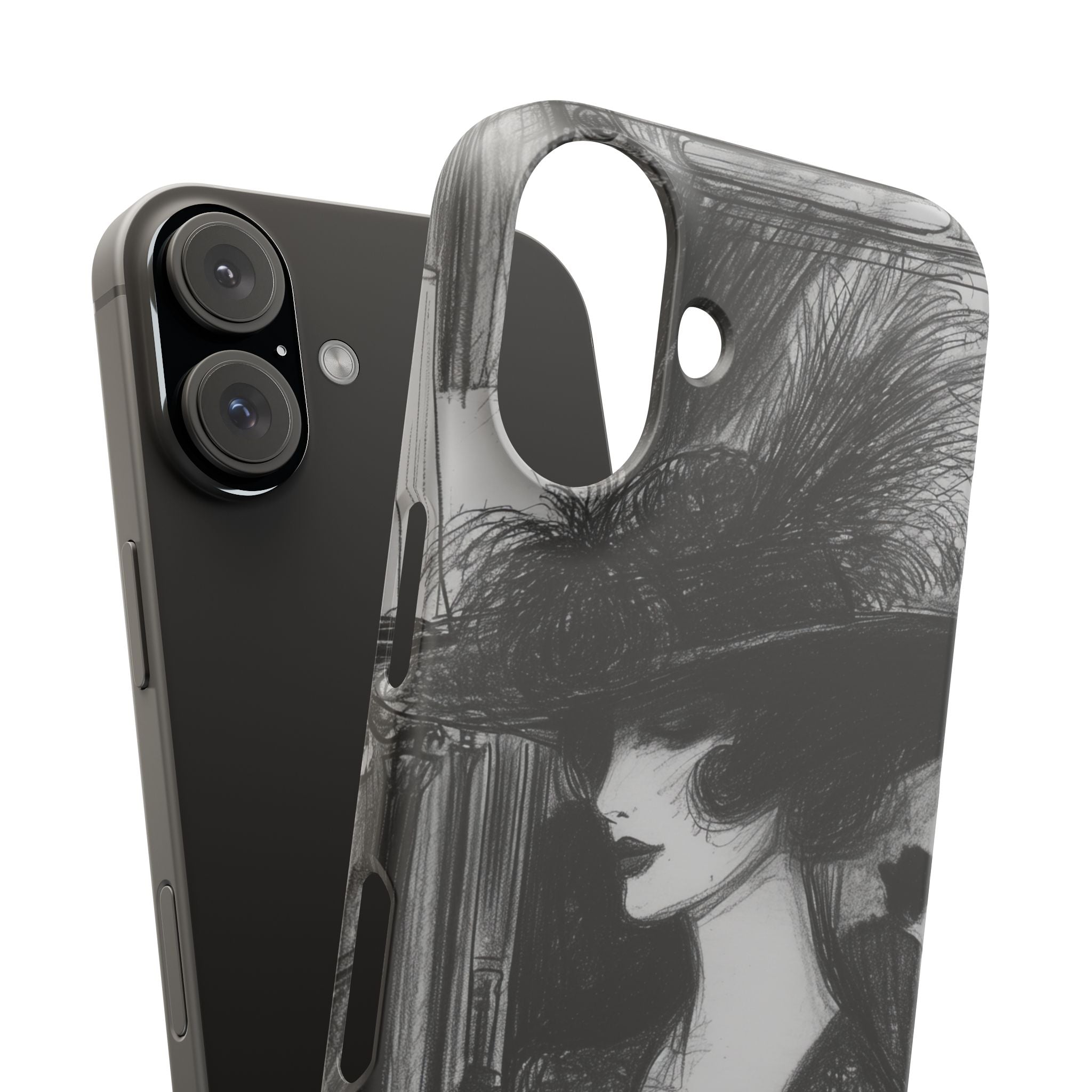 Timeless Elegance in Monochrome iPhone 16 - Slim Phone Case