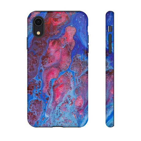 Red Mountain Ink Art iPhone Case (Protective) iPhone XR Glossy Phone Case