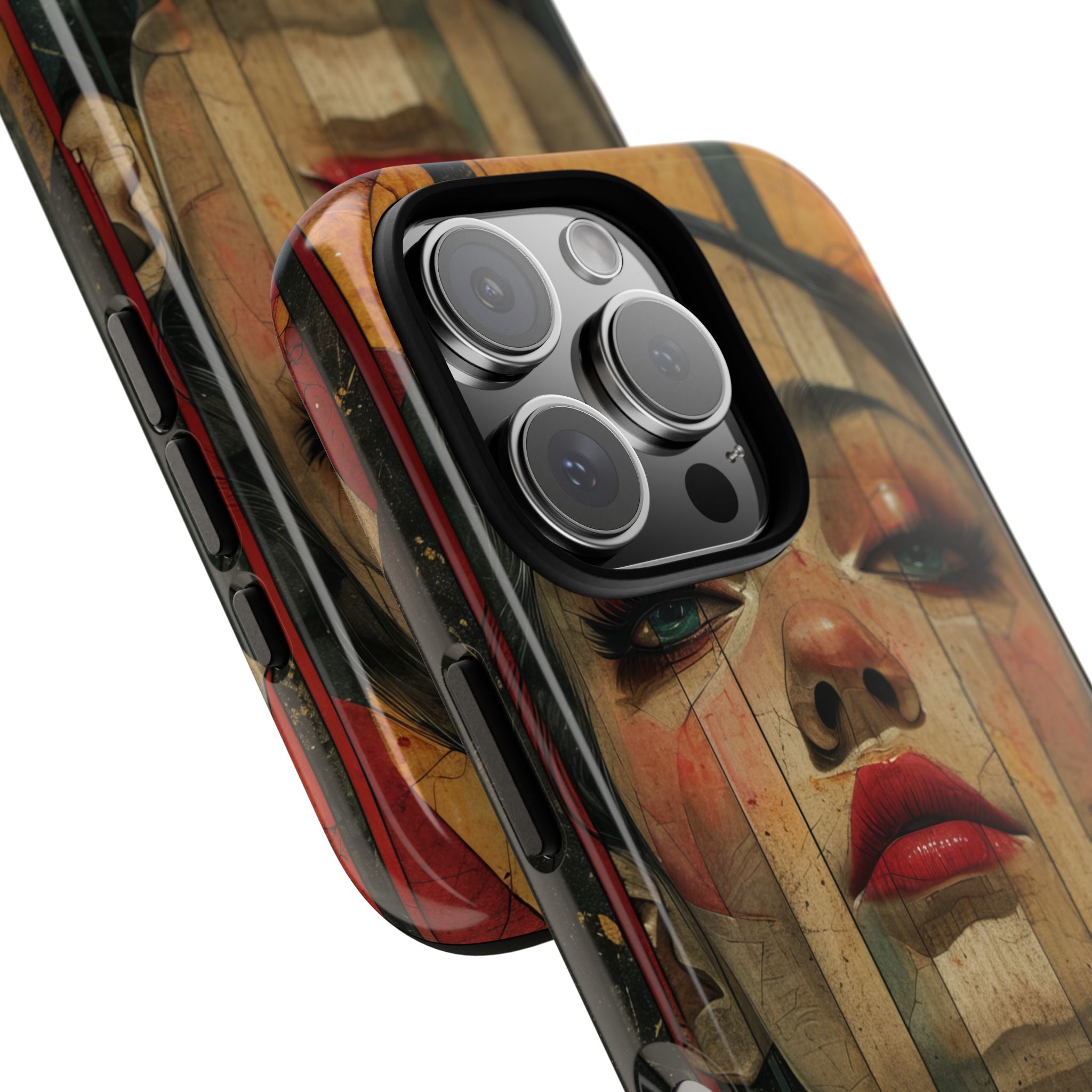 Bold Art Deco Portrait - Tough iPhone 16 Phone Case