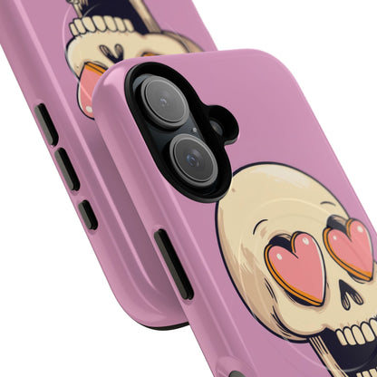 Heart Eyed Skull iPhone 16 Case - Tough+