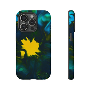 Yellow Spot Ink Art - Protective Phone Case