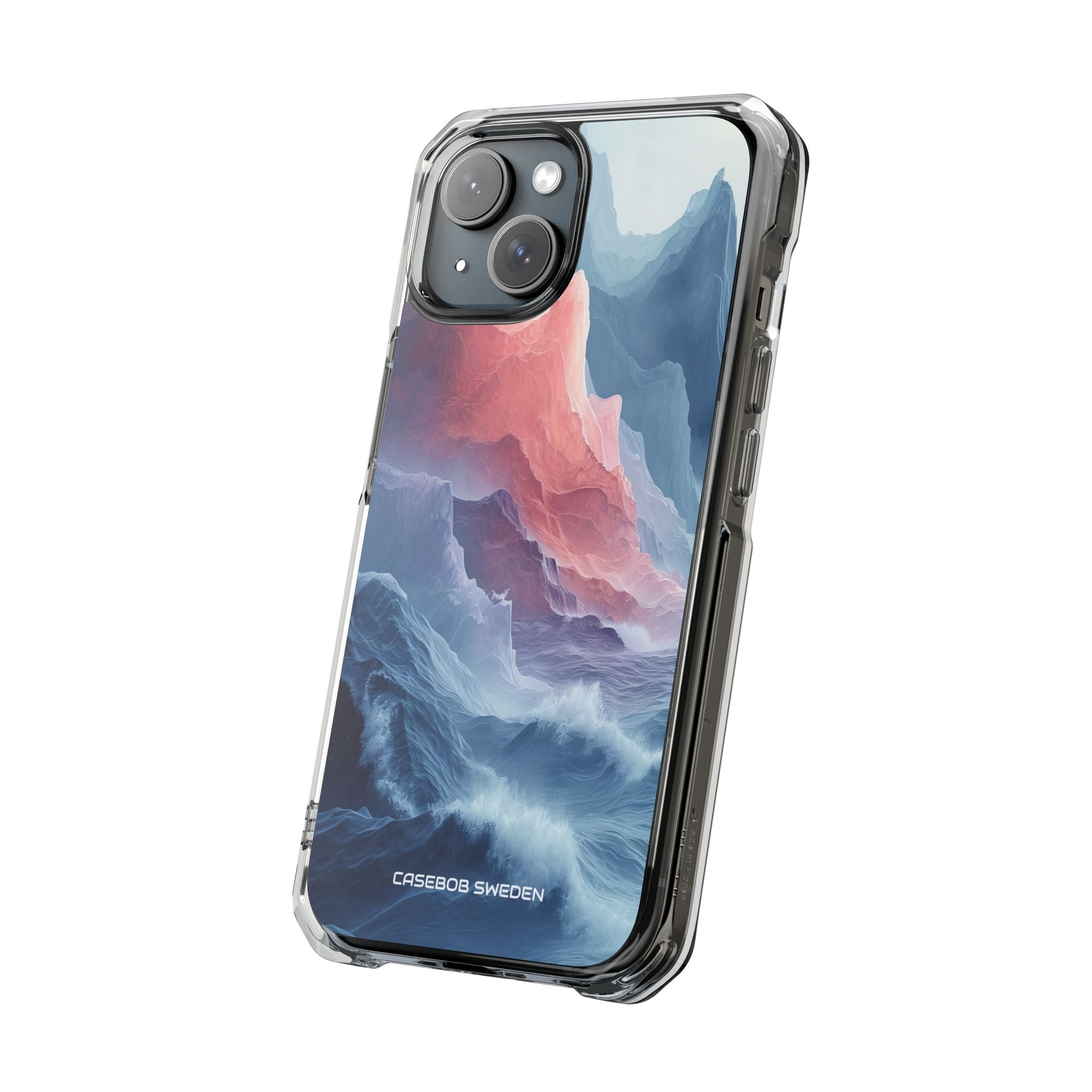 Mountain Wave Serenity - Clear Impact iPhone 15 Phone Case