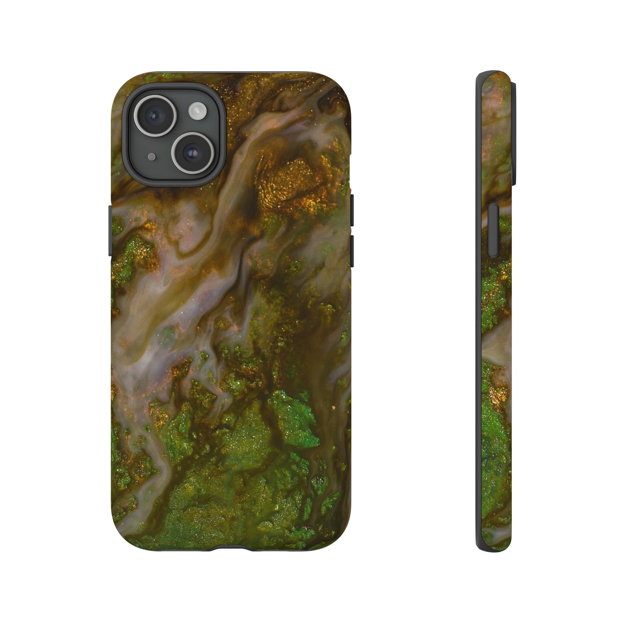 Smaragd Green Ink Art - Protective Phone Case