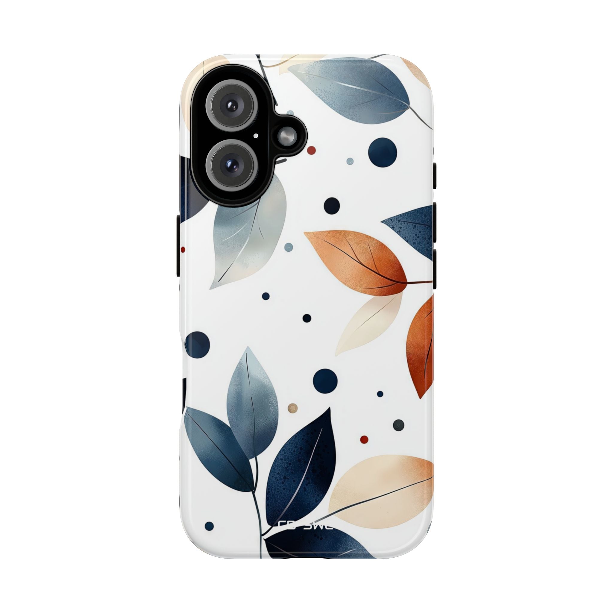 Leaves And Circles - iPhone Case