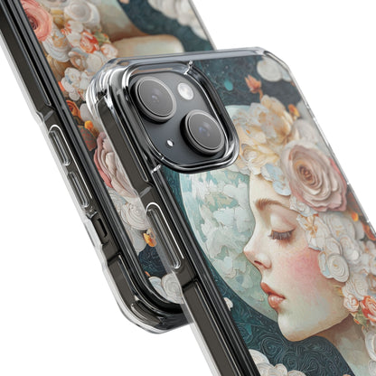 Moon Embraces Flowers iPhone Case - Impact