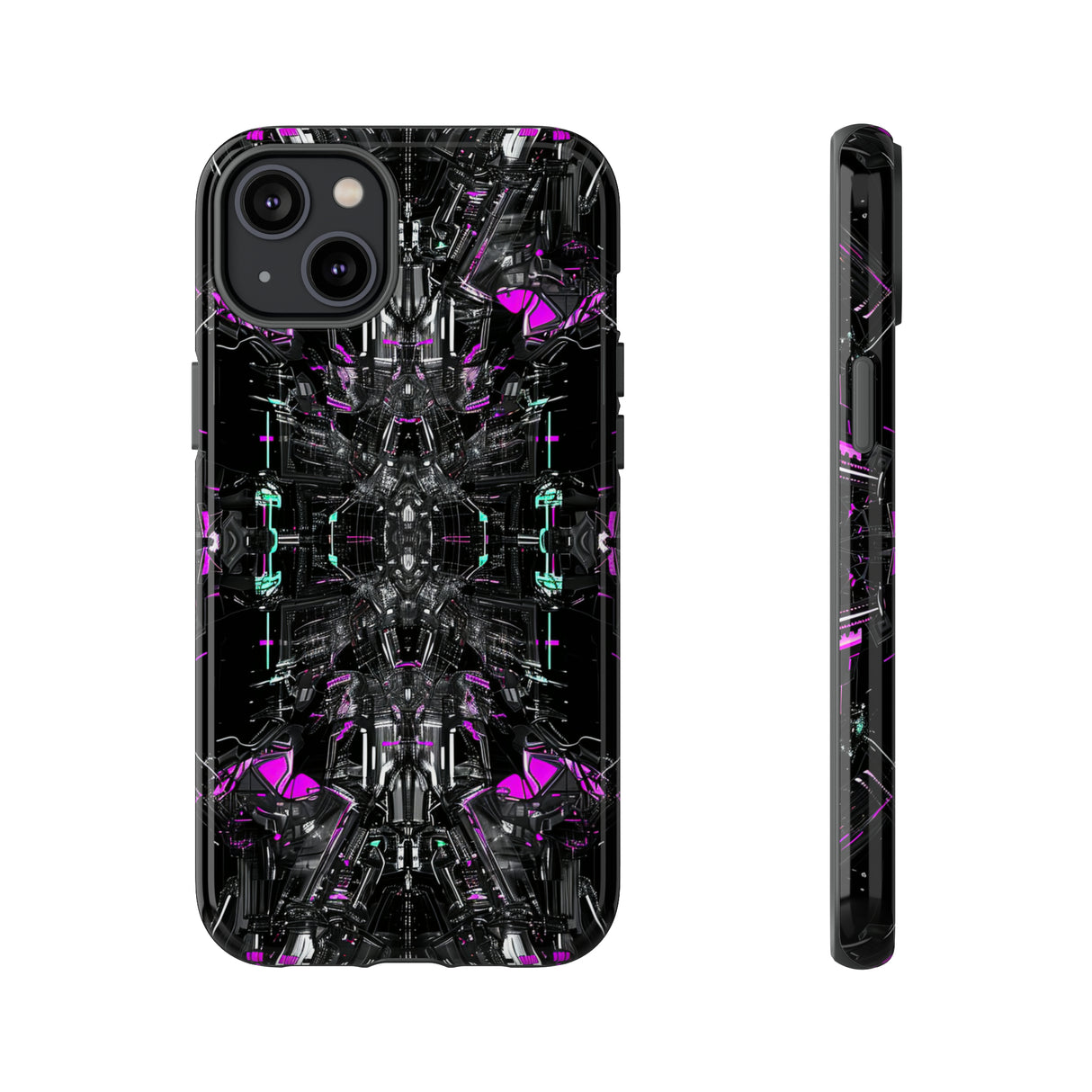 Purple Grid Mirage - Protective Phone Case