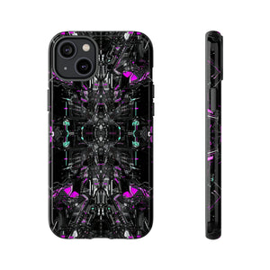 Purple Grid Mirage - Protective Phone Case