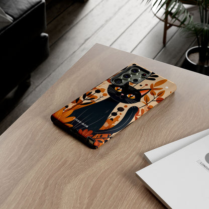 Black Cat Glow Samsung S23 Ultra Case - Tough