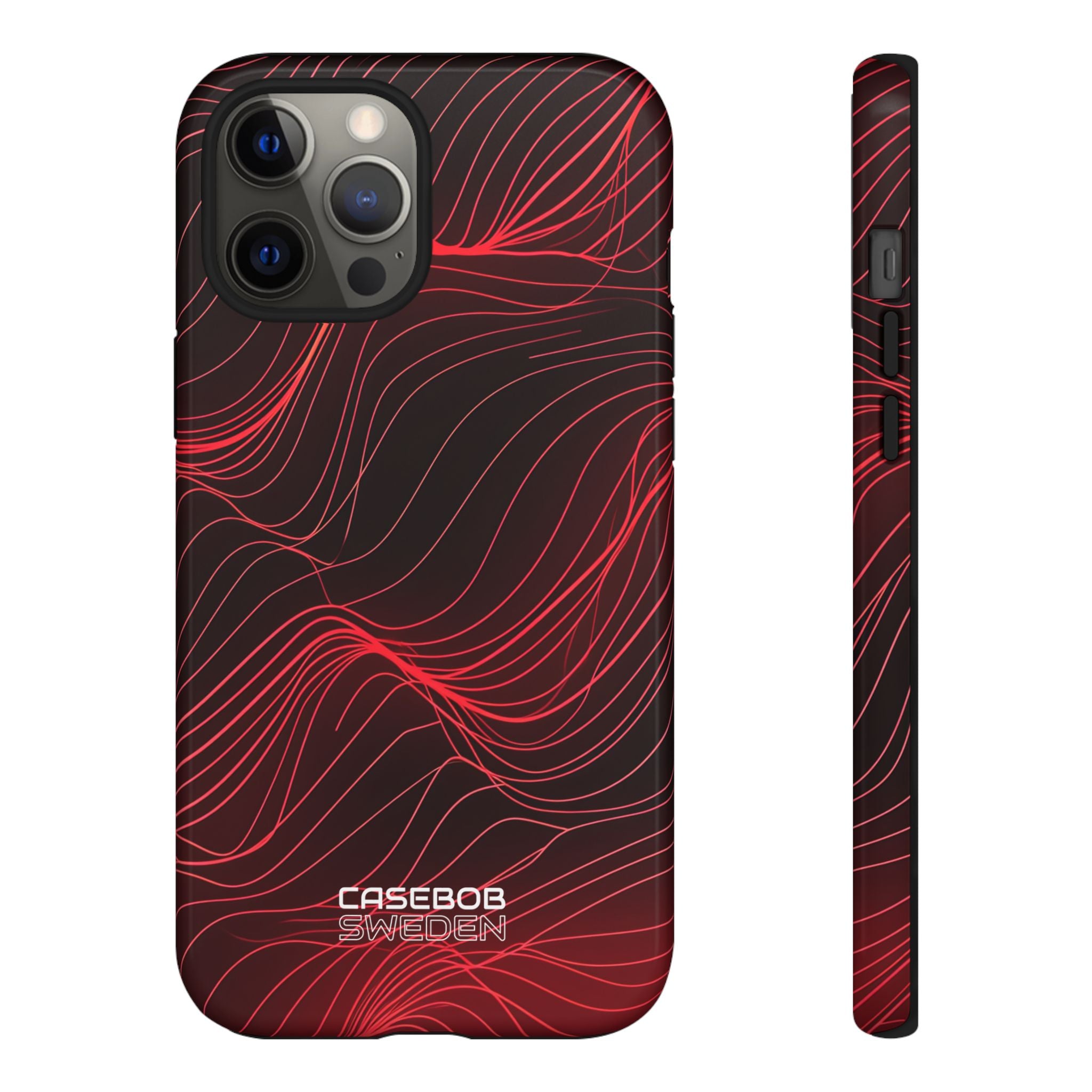 Crimson Waveform Flow iPhone 12 - Tough
