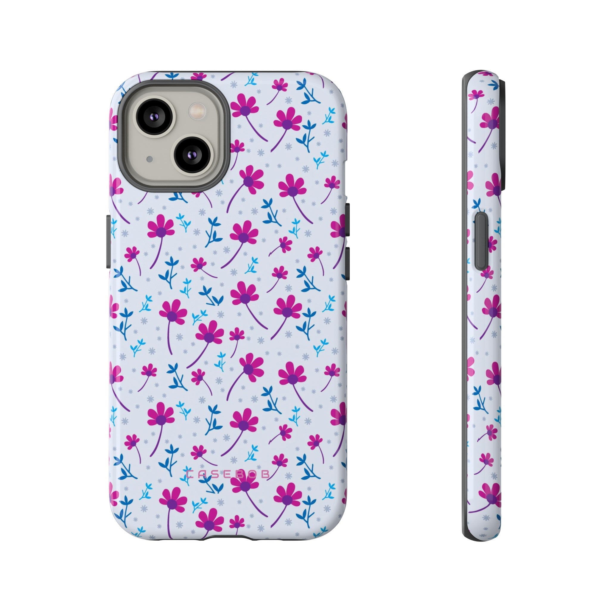 Purple Flower Pattern - Protective Phone Case