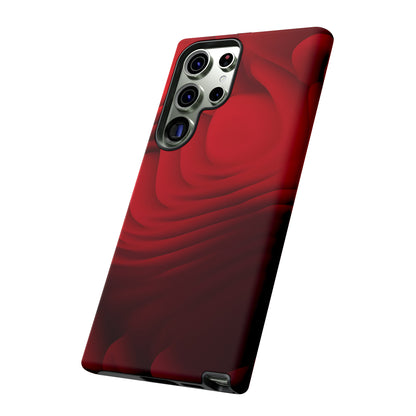 Red Center Waves - Protective Phone Case