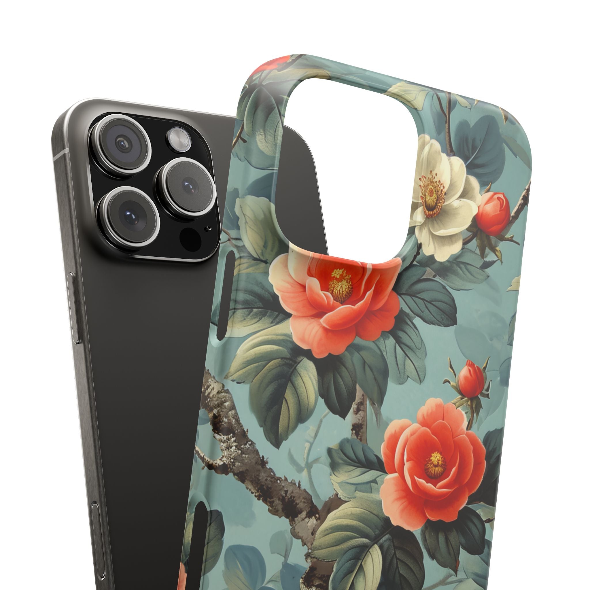 Vintage Floral Romance iPhone 16 - Slim Phone Case