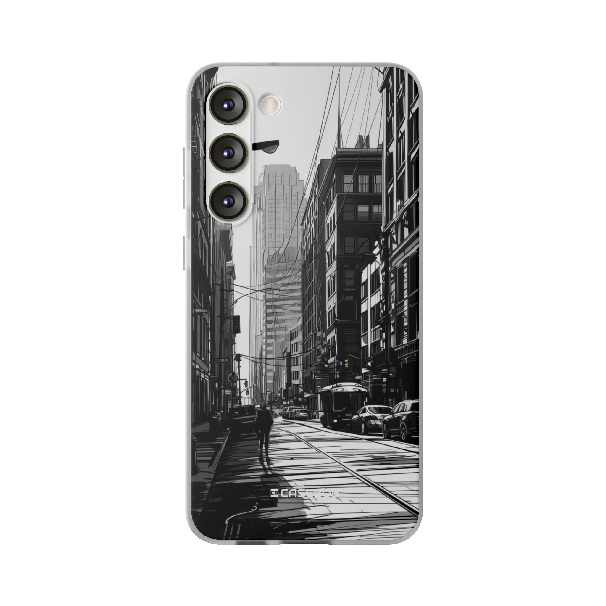 Noir Urban Serenity | Flexible Phone Case for Samsung Galaxy