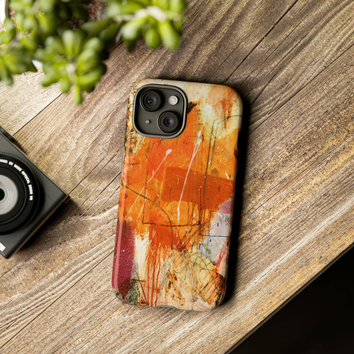 Abstract Orange Art - Protective Phone Case