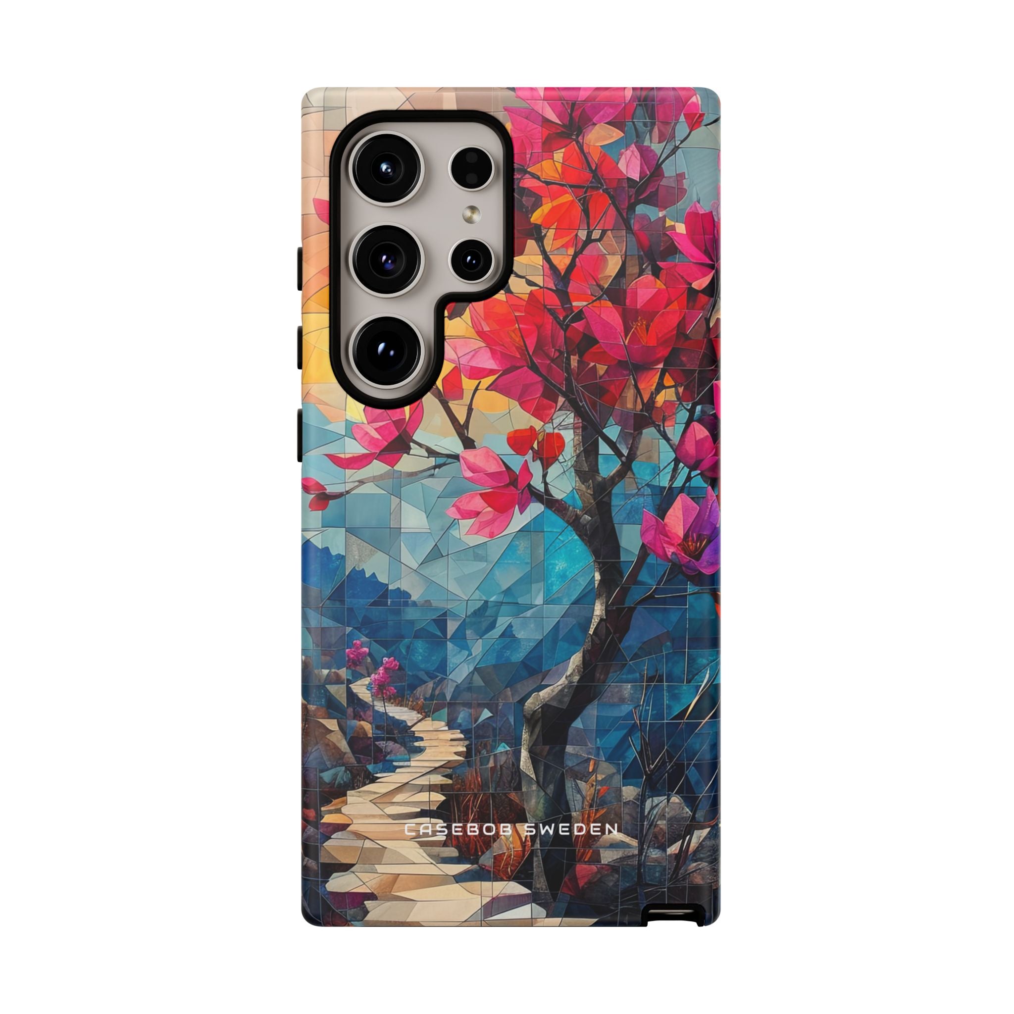 Vibrant Geometric Tree Landscape Samsung S24 - Tough Phone Case