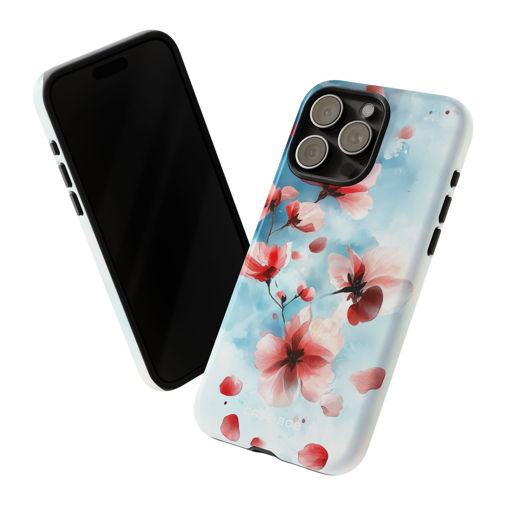 Pink Blossom Drift iPhone 15 Pro Max Case - Tough